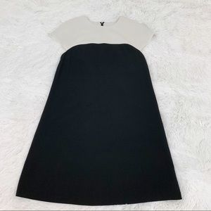 Alice + Olivia Black and Cream Mini Shift Dress
